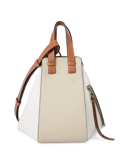 Shop Loewe Women's Small Hammock Leather Bag In Light Oat Soft White