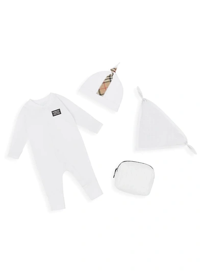 Shop Burberry Baby's 4-piece Cleo Set In White