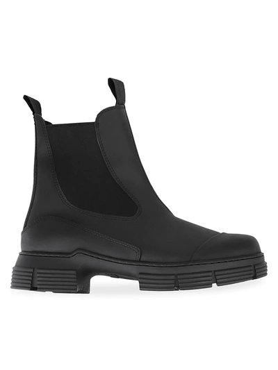 Shop Ganni Women's Recycled Rubber Boots In Black