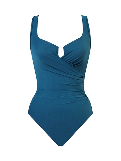 Shop Miraclesuit Swim Women's Must Have Escape One-piece Swimsuit In Nile Blue