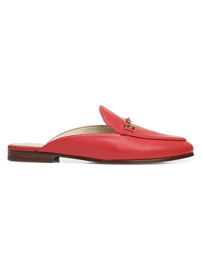 Shop Sam Edelman Women's Linnie Leather Loafer Mules In Red