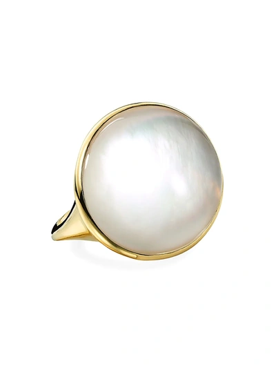 Shop Ippolita Women's Rock Candy 18k Yellow Gold & Mother-of-pearl Cabochon Doublet Ring