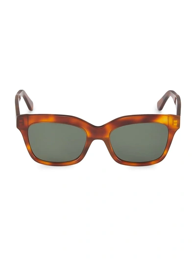Shop Illesteva Mohawk 53mm Oversized Square Sunglasses In Red Havana