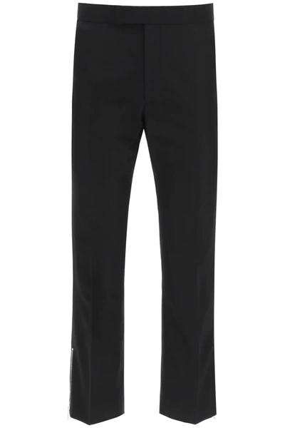 Shop Raf Simons Slim Trousers With Zip In Black