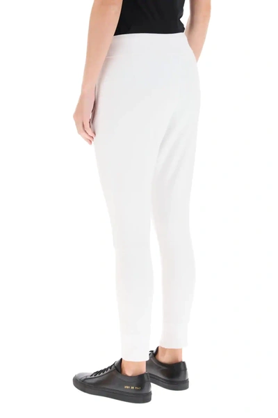 Shop Dsquared2 Sweatpants Maxi Logo In White,fuchsia
