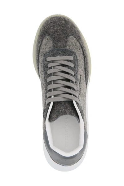 Shop Stella Mccartney Runner Loop Eco Felt Sneaker In Grey,white
