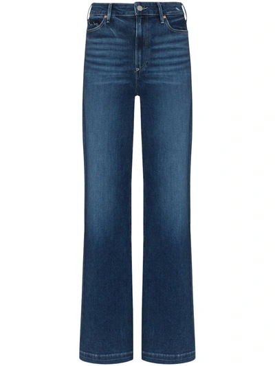 Shop Paige Leenah Straight-leg Jeans In Blue