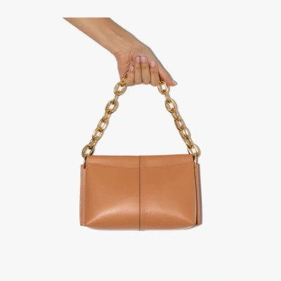 Shop Wandler Brown Carly Mini Leather Shoulder Bag