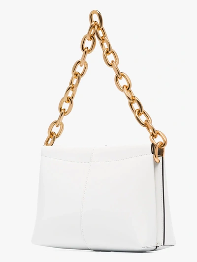 Shop Wandler White Carly Mini Leather Shoulder Bag