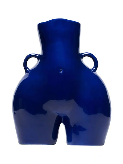 Shop Anissa Kermiche Love Handles Vase (33cm) In Blue