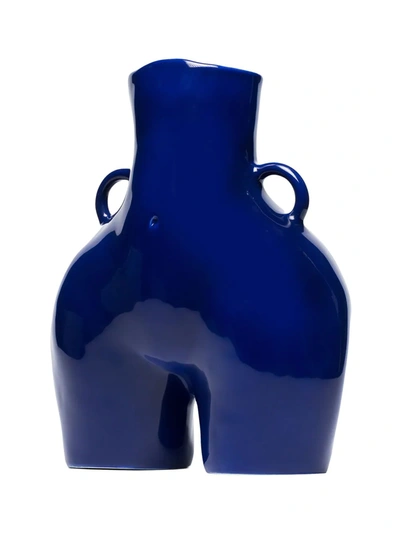 Shop Anissa Kermiche Love Handles Vase (33cm) In Blue