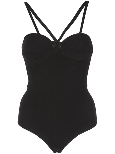 Shop Khaite Lory Slim-fit Bodysuit In Black