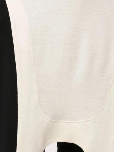 Ambush Apron Jersey Roll Neck Top In White