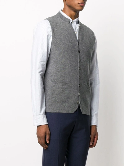 Shop N•peal Milano Collared Cashmere Waistcoat In Green