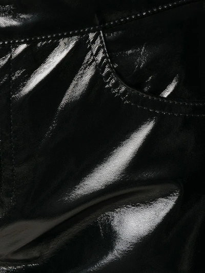 Shop Laneus Patent Finish Trousers In Black