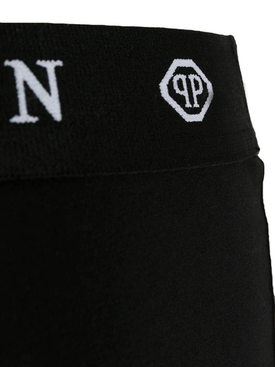 Shop Philipp Plein Logo Embroidered Boxers In Black