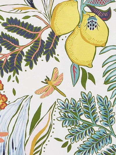 La Doublej Botanical Print Apron In White