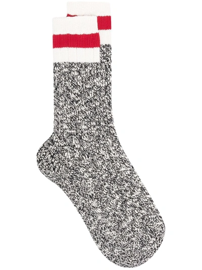 Shop Dsquared2 Stripe Detail Knitted Socks In Black
