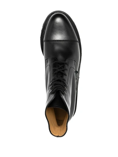 Paraboot Clamart Cap Toe Boots In Black