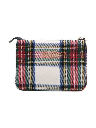 Shop Mc2 Saint Barth Tartan Print Sponge Pochette In White