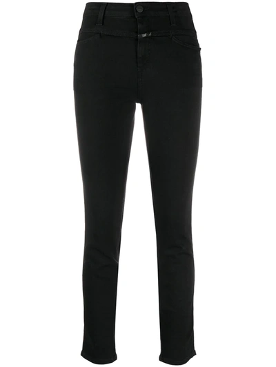 Shop Closed High-waist Slim-fit Jeans In Black