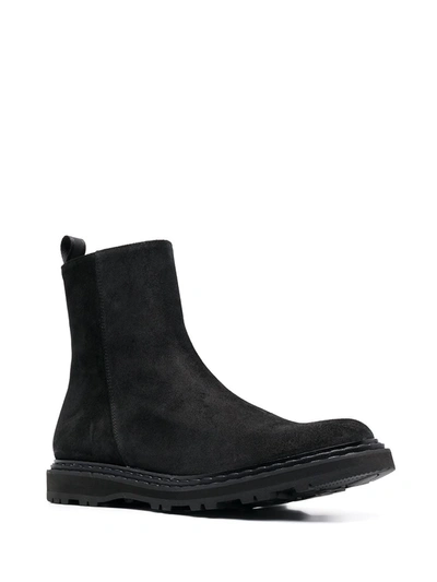 Shop Officine Creative Zipped Leather Ankle Boots In Black