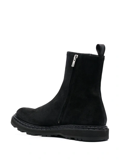 Shop Officine Creative Zipped Leather Ankle Boots In Black