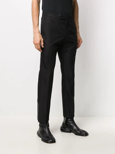 Shop Raf Simons Zip-detail Tailored Trousers In Black