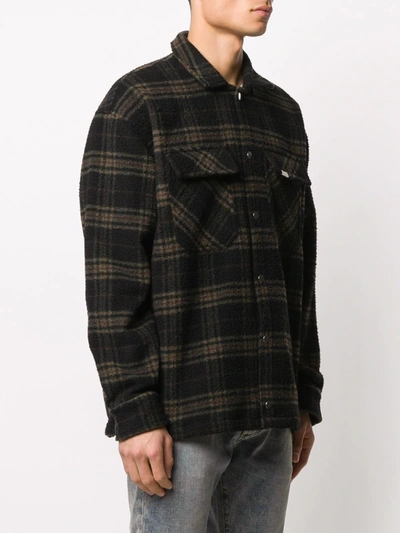 Shop Represent Tartan-print Shirt Jacket In Black