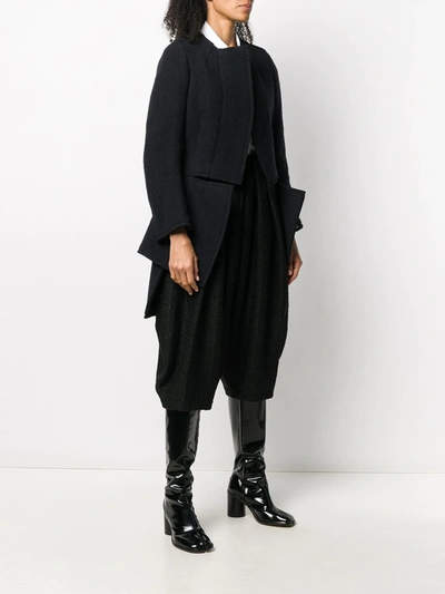 Shop Comme Des Garçons Flared Tailored Jacket In Black