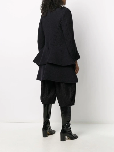 Shop Comme Des Garçons Flared Tailored Jacket In Black