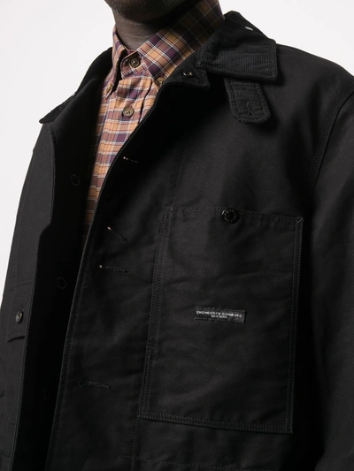 Shop Engineered Garments Multi-pocket Field Jacket In Black