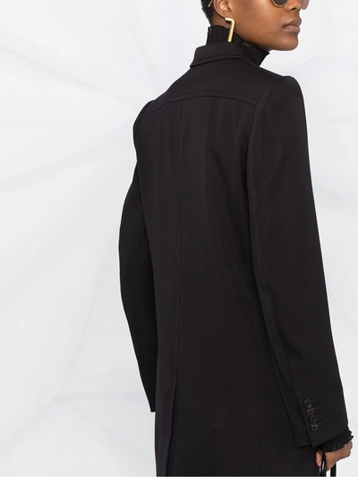 Shop Givenchy Safety Pin-detail Fitted Coat In Black