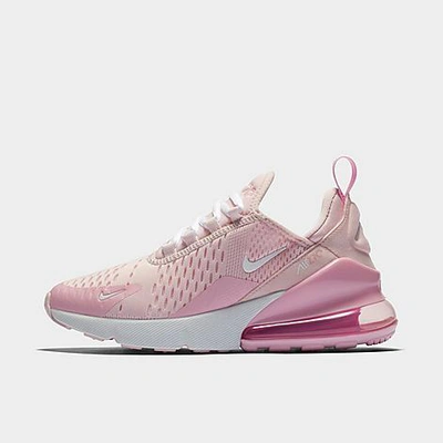 Shop Nike Girls' Big Kids' Air Max 270 Casual Shoes In Pink Foam/white/pink Rise