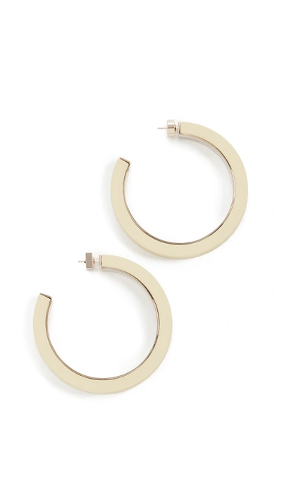 Shop Jacquemus Les Creoles Rondes Earrings In Green