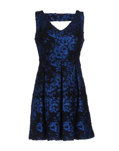 Shop Hanita Woman Mini Dress Midnight Blue Size L Acrylic, Polyester, Wool, Nylon