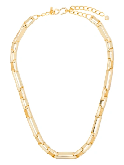 Shop Kenneth Jay Lane Interlocking-links Chain Necklace In Gold