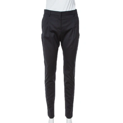 Pre-owned Valentino Black Wool Tailored Pants S