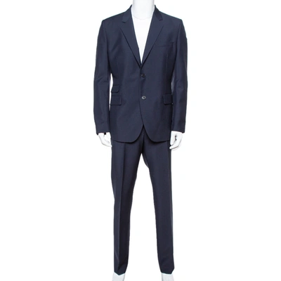 Pre-owned Givenchy Navy Blue Wool & Mohair Tailored Suit Xxxl