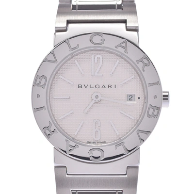 Pre-owned Bvlgari Bb26ss Quartz Women's Wristwatch 26 Mm In White