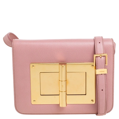 Pre-owned Tom Ford Pink Leather Small Natalia Crossbody Bag