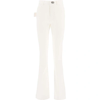 Pre-owned Bottega Veneta White Flared Jeans Size It 42
