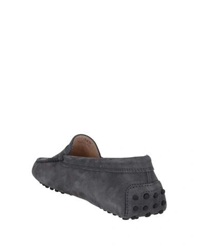 Shop Tod's Woman Loafers Steel Grey Size 5.5 Calfskin