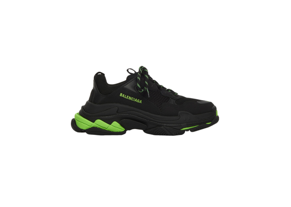 balenciaga triple s black and green