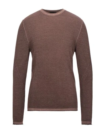 Shop Altea Man Sweater Brown Size M Virgin Wool