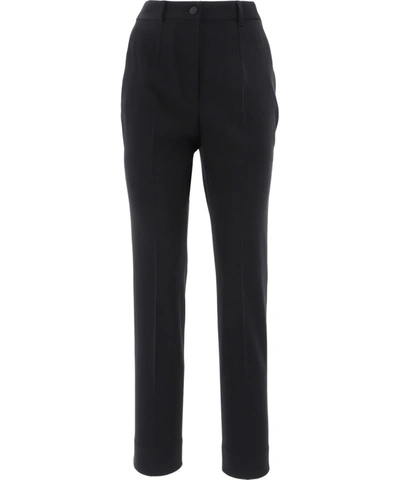 Shop Dolce & Gabbana Black Wool Pants