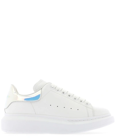 Shop Alexander Mcqueen White Leather Sneakers