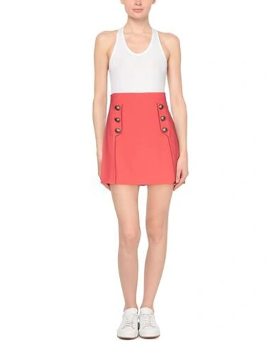 Elisabetta Franchi Mini Skirt In Coral