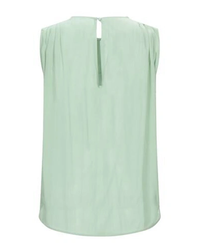 Shop L'autre Chose L' Autre Chose Woman Top Light Green Size 8 Silk
