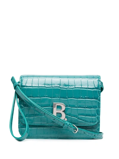Shop Balenciaga B. Small Crossbody Bag In Blue